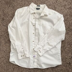 Men's Eddie Bauer Classic Fit White ButtonDown Shirt